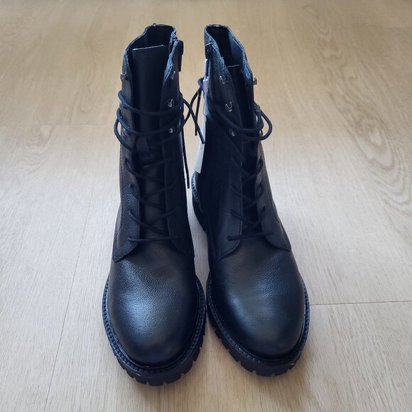 NWOB Geox Hoara Woman Combat Boots Size 37/6.5 - Picture 10 of 14
